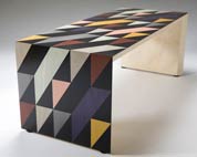 Bespoke Coffee table with hand cut marquetry