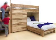 Bunk-beds with storage in ash
