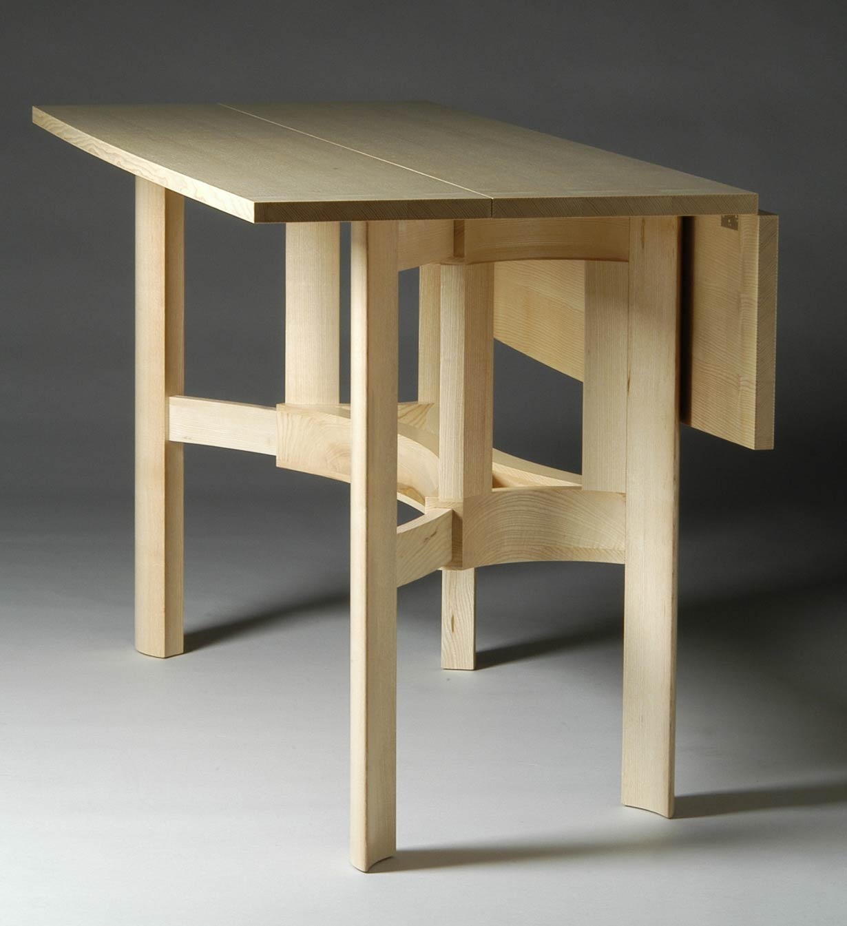 Bespoke Drop Leaf Dining Table In Ash By Furniture Designer Daniel Lacey At Makers Eye Makers Eye