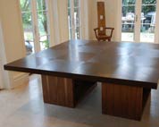 Dining Table in wenge & walnut