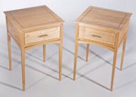 Bedside or Side Tables in cherry and walnut