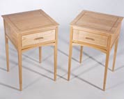 Bedside or Side Tables in cherry and walnut