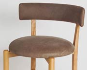 Dining Chair in oak & moleskin