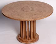 Oak Dining Table with burr veneers