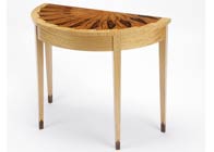 Side table, rosewood & satinwood