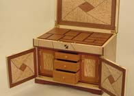 treasure chest jewellery box with a secret drawer