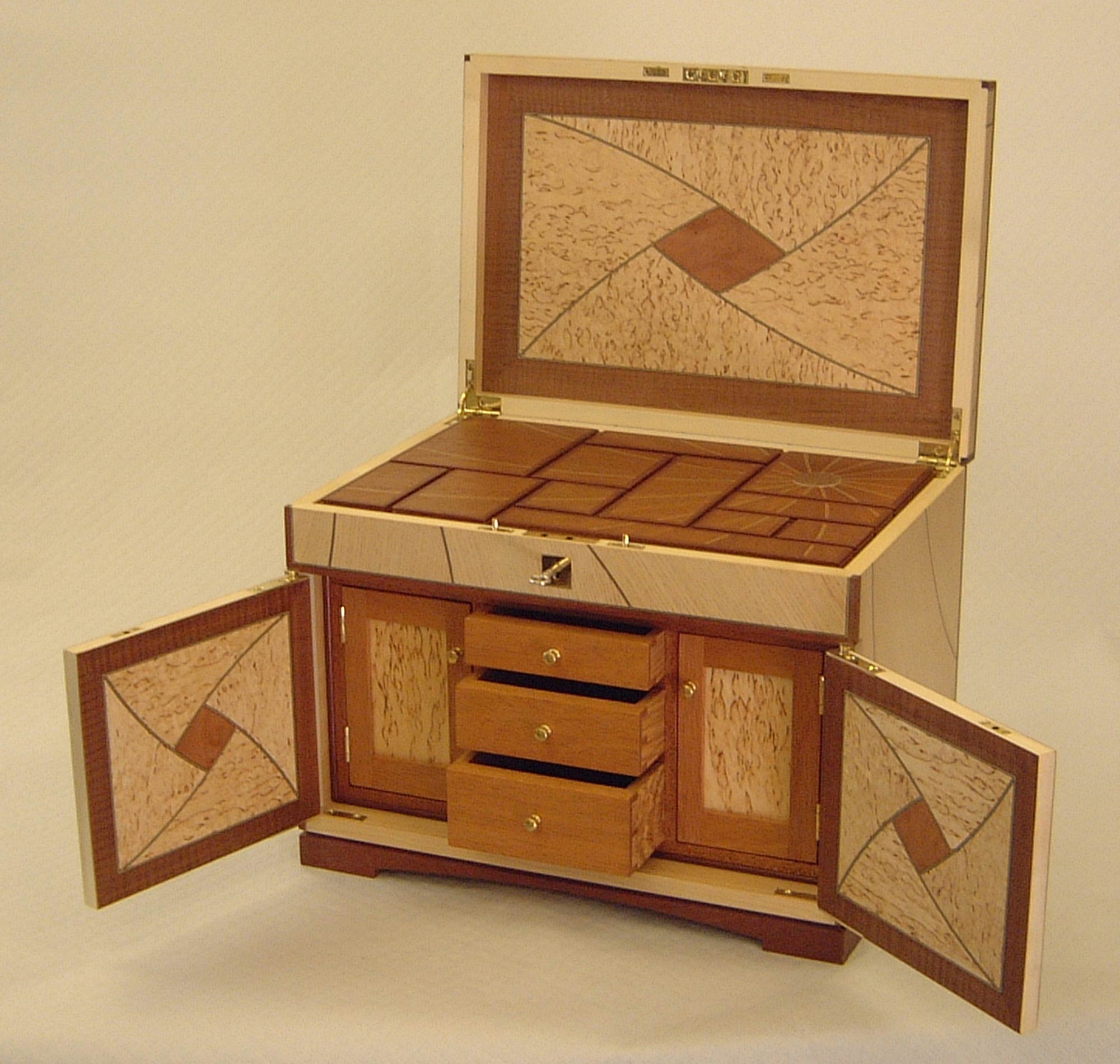 treasure chest jewellery box with a secret drawer Makers' Eye