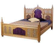 Bespoke Bed in cherry, maple & walnut 'saleem'