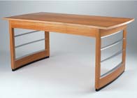 Writing desk in lacewood and sycamore
