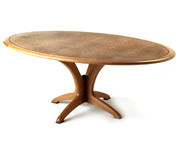 Oval Dining Table in burr oak