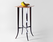 Side table or occasional table in pearwood & ebony