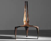 Chair in patinated bronze 'Kre'